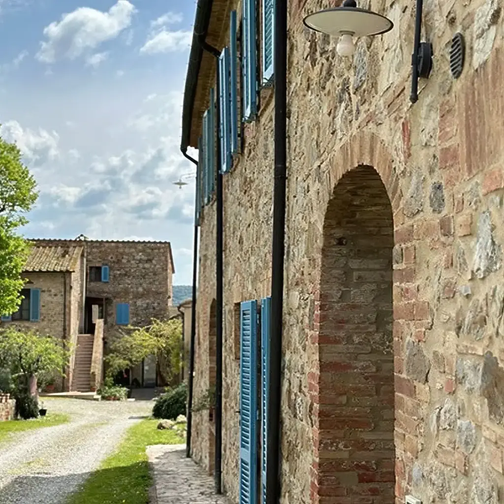 Die Toskana in Italien, Antico Borgo Tignano, ein italienisches Backsteinhaus